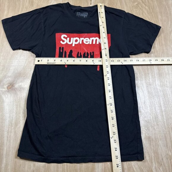 Supreme Drip Logo Black Tee - Picture 4 of 5